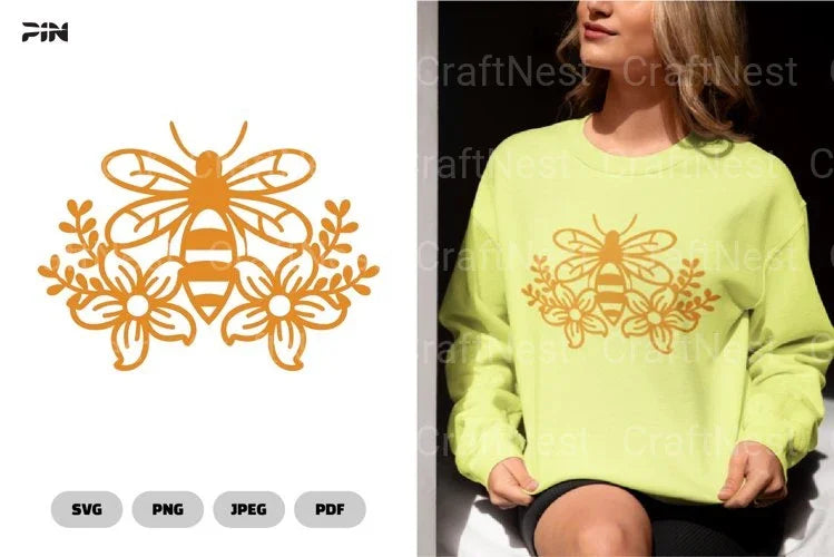 Floral Bee Nature SVG Bundle - CraftNest - Digital Crafting and Art