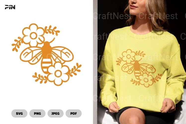 Floral Bee Nature SVG Bundle - CraftNest - Digital Crafting and Art