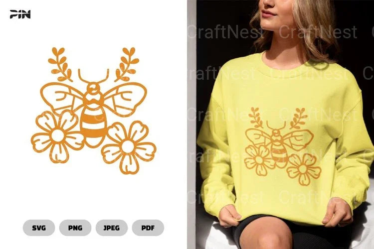 Floral Bee Nature SVG Bundle - CraftNest - Digital Crafting and Art