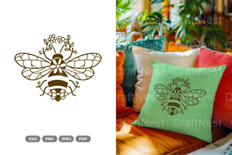 Floral Bee Spring SVG Bundle - CraftNest - Digital Crafting and Art