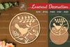 Floral Bird Round Laser Cut Decoration Clipart Bundle