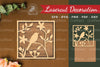 Floral Bird Square Laser Cut Decoration Clipart Bundle