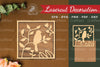 Floral Bird Square Laser Cut Decoration Clipart Bundle