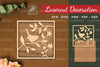 Floral Bird Square Laser Cut Decoration Clipart Bundle