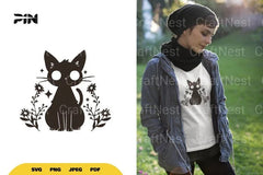 Floral Black Cat Halloween SVG Bundle - CraftNest - Digital Crafting and Art