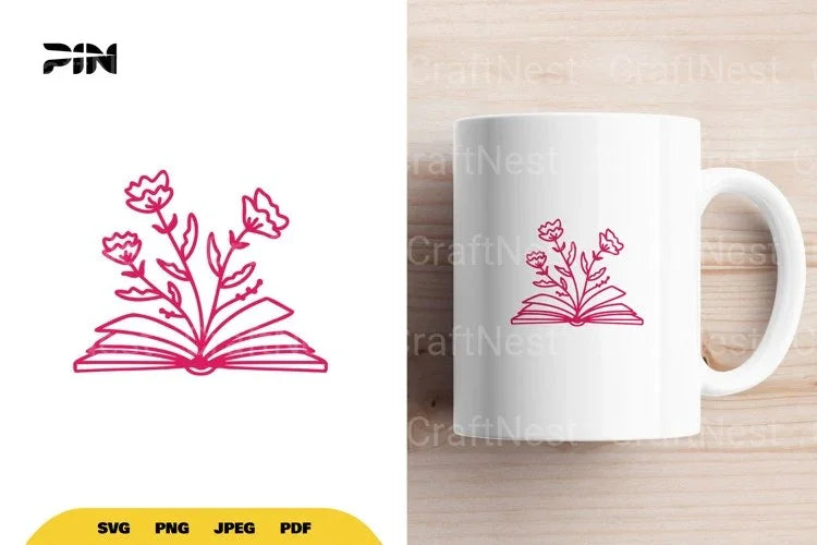 Floral Book SVG Bundle - CraftNest - Digital Crafting and Art