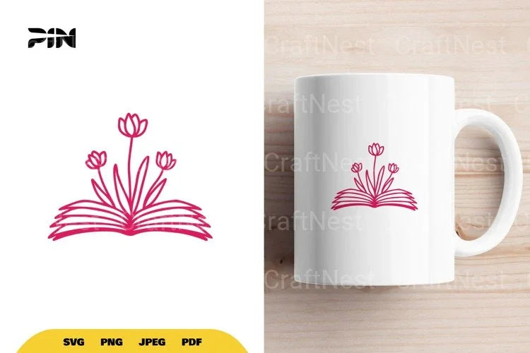 Floral Book SVG Bundle - CraftNest - Digital Crafting and Art