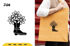 Floral Boot Cut SVG Bundle - CraftNest - Digital Crafting and Art