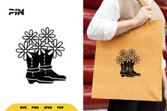 Floral Boot Cut SVG Bundle - CraftNest - Digital Crafting and Art