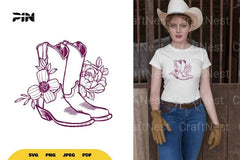 Floral Boots SVG Bundle - CraftNest - Digital Crafting and Art