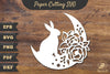 Floral Bunny and Moon Papercut SVG Bundle