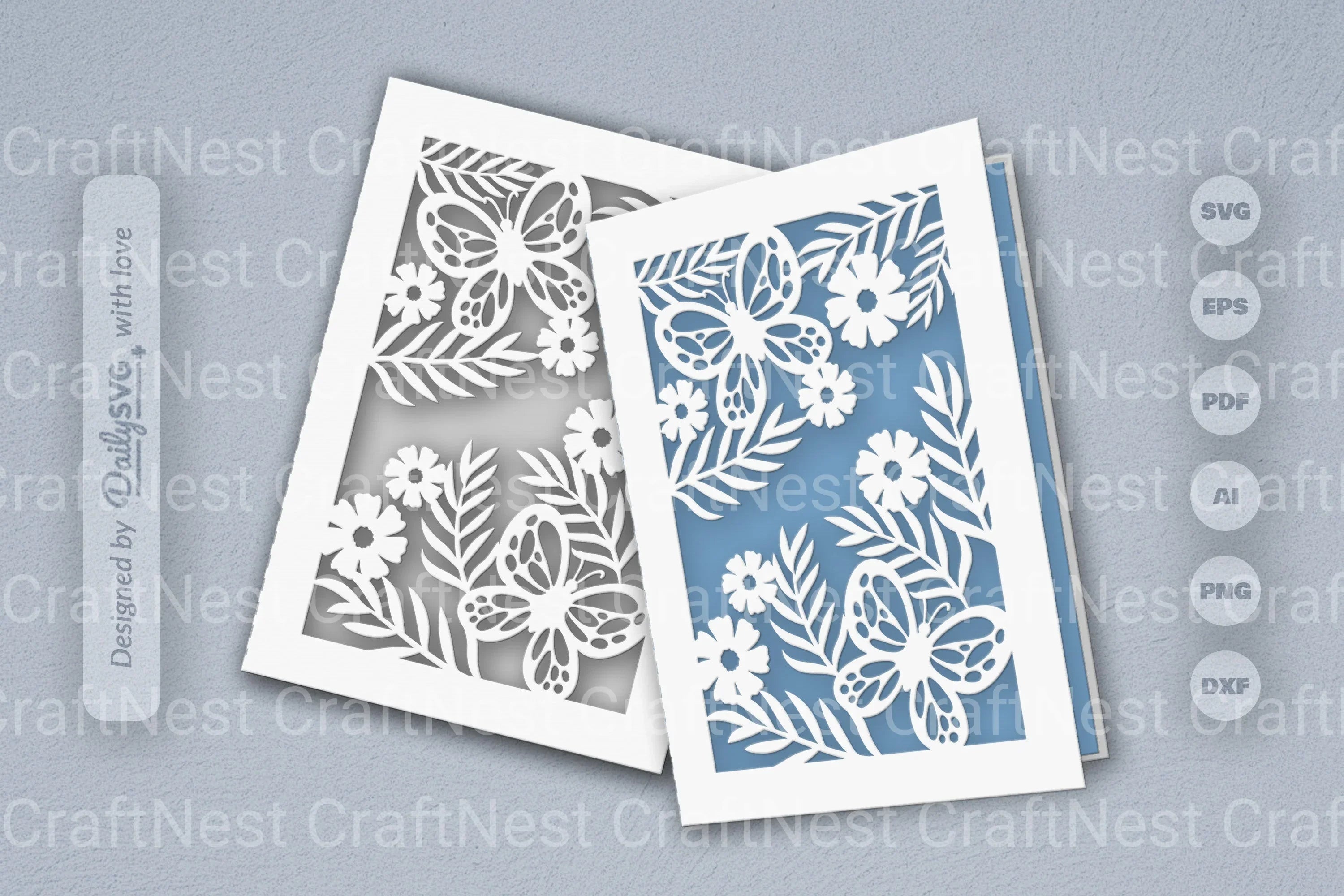 Floral Butterfly SVG Bundle Collection