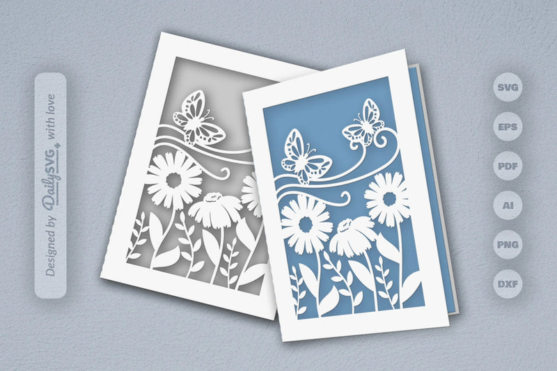 Floral Butterfly SVG Bundle 7 - CraftNest - Digital Crafting and Art