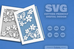 Floral Butterfly Greeting Card Clipart SVG Bundle - CraftNest - Digital Crafting and Art