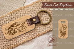 Floral Butterfly Laser Cut Keychain Clipart Bundle - CraftNest - Digital Crafting and Art