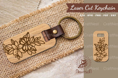 Floral Butterfly Laser Cut Keychain Design Bundle - CraftNest - Digital Crafting and Art