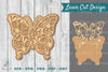Floral Butterfly Laser Cut Clipart Bundle
