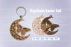 Floral Butterfly Moon Keychain SVG Bundle