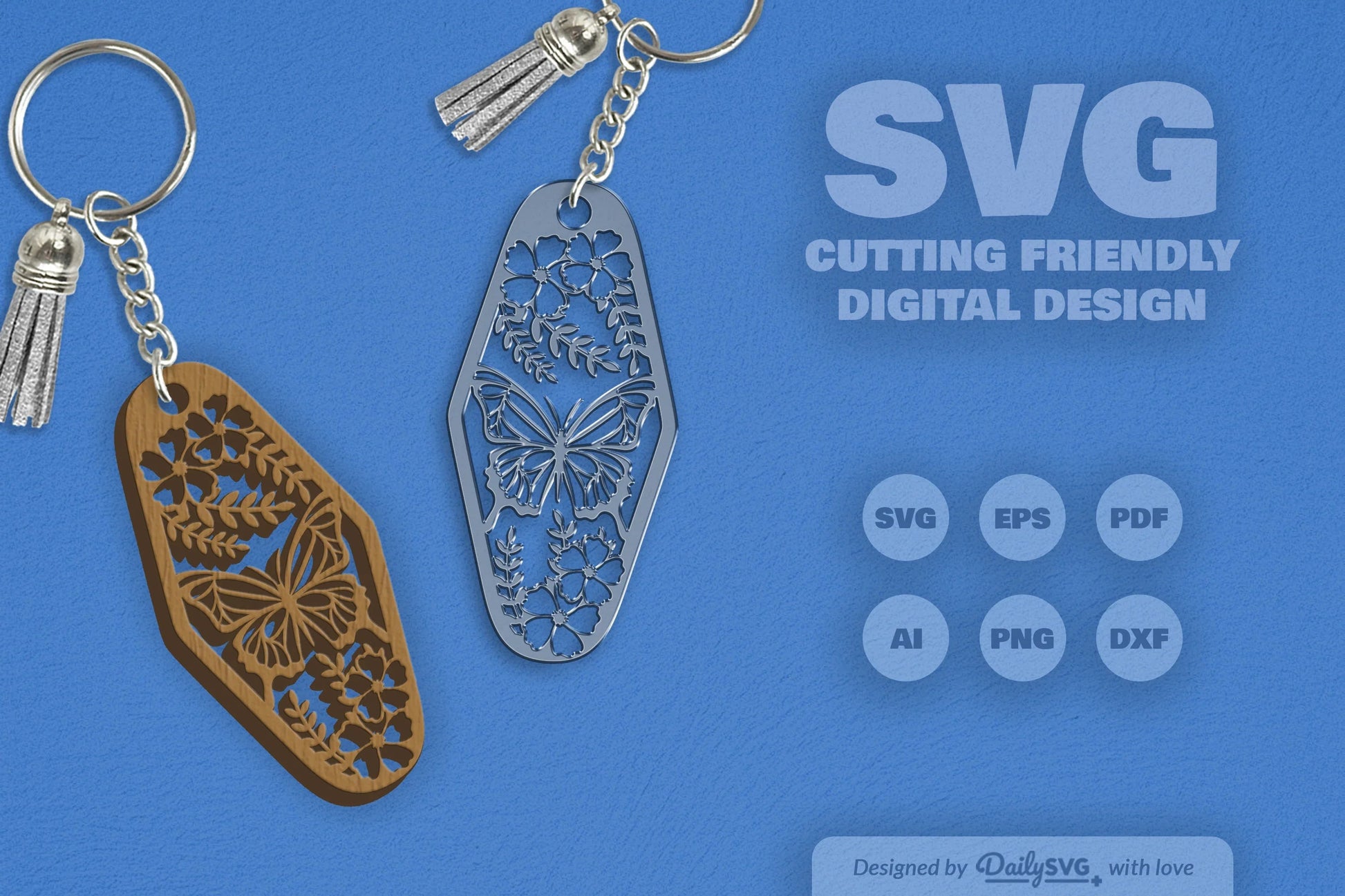 Floral Butterfly Motel SVG Bundle 5 - CraftNest - Digital Crafting and Art