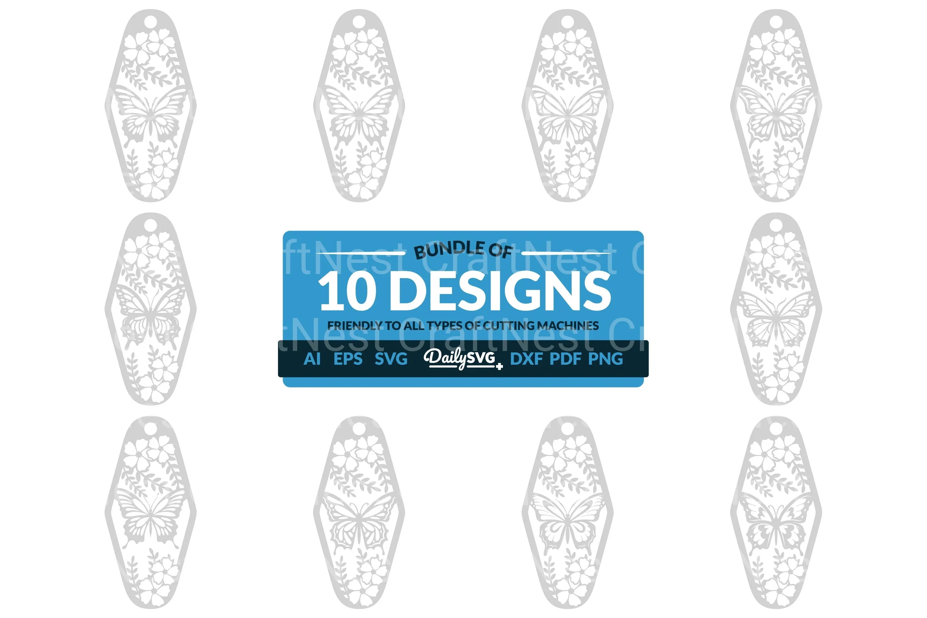 Floral Butterfly Motel Clipart Daily SVG Bundles