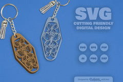Floral Butterfly Motel Keychain Clipart - CraftNest - Digital Crafting and Art