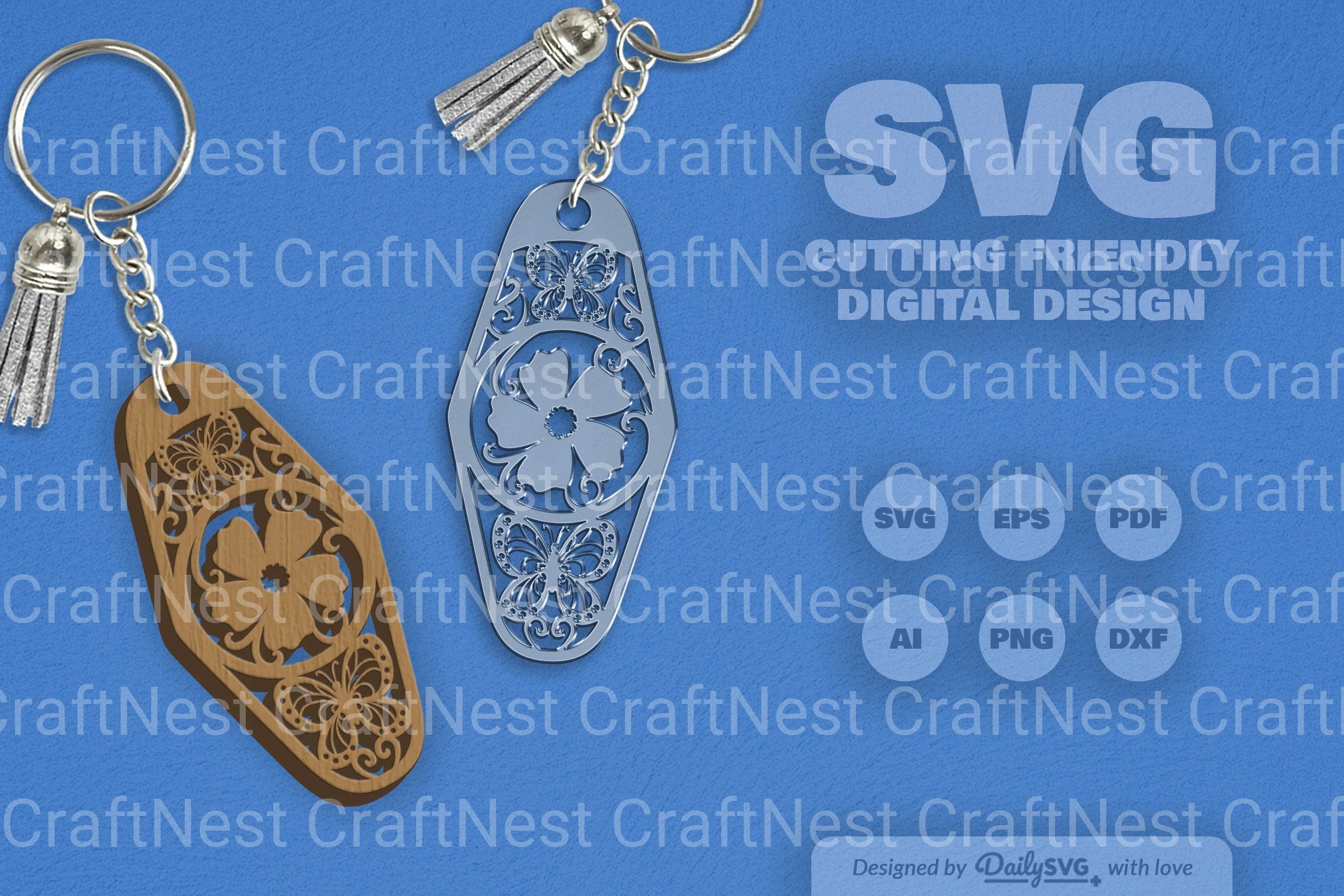 Floral Butterfly Motel SVG Bundle