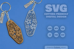 Floral Butterfly Motel Keychain Clipart - CraftNest - Digital Crafting and Art