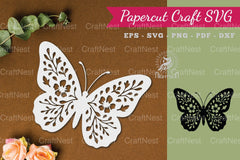 Floral Butterfly Paper Cut Clipart Bundle - CraftNest - Digital Crafting and Art