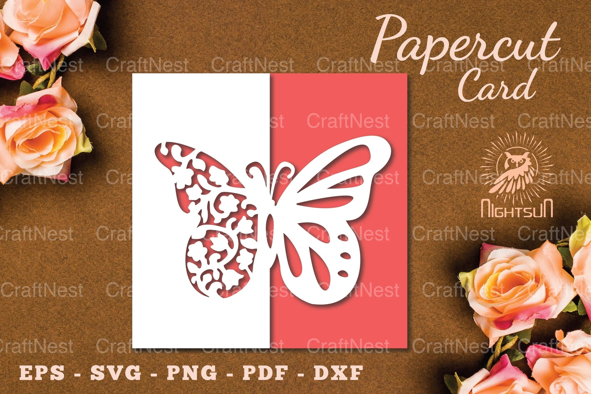 Floral Butterfly Papercut Card SVG Bundle - CraftNest - Digital Crafting and Art