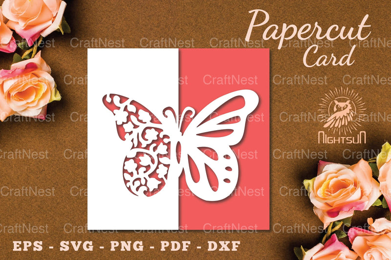 Floral Butterfly Papercut Card SVG Bundle - CraftNest - Digital Crafting and Art
