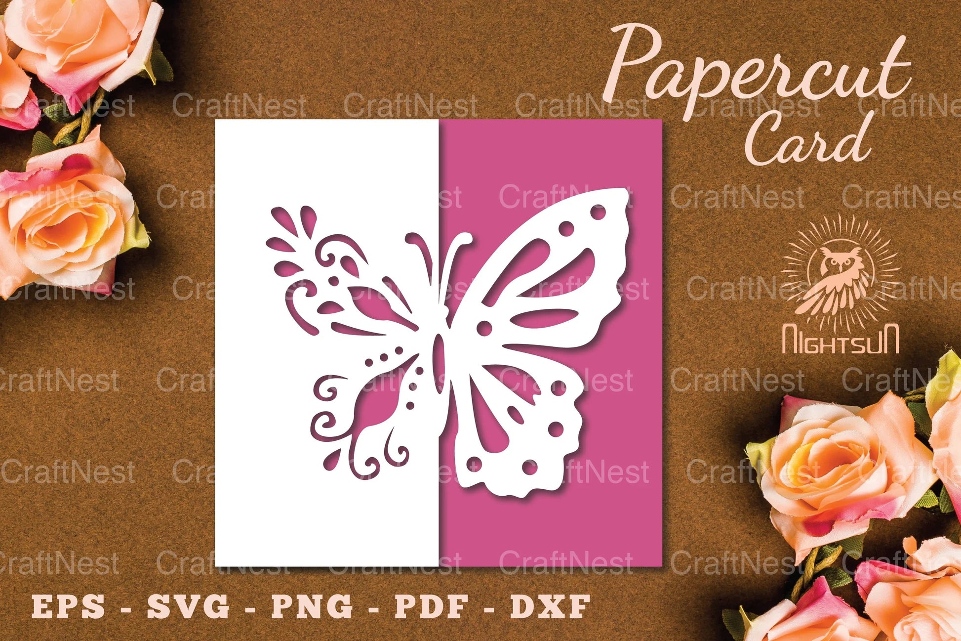 Floral Butterfly Papercut Card SVG Bundle - CraftNest - Digital Crafting and Art