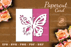 Floral Butterfly Papercut Card SVG Bundle - CraftNest - Digital Crafting and Art