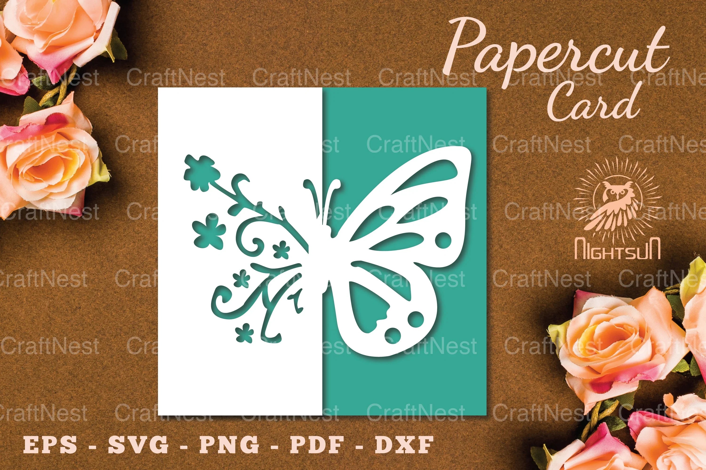 Floral Butterfly Papercut Card SVG Bundle - CraftNest - Digital Crafting and Art
