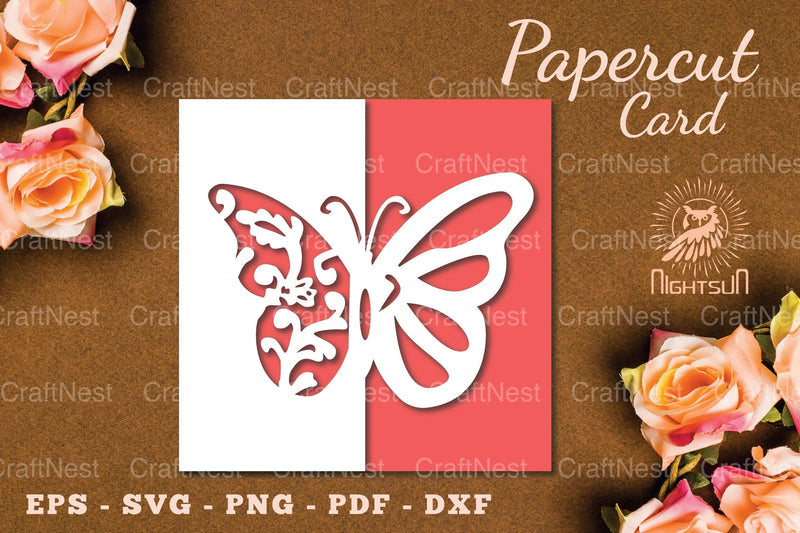 Floral Butterfly Papercut Card SVG Bundle - CraftNest - Digital Crafting and Art