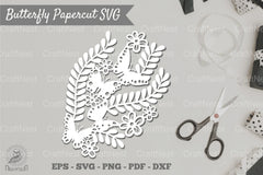 Floral Butterfly Papercut SVG Bundle - CraftNest - Digital Crafting and Art