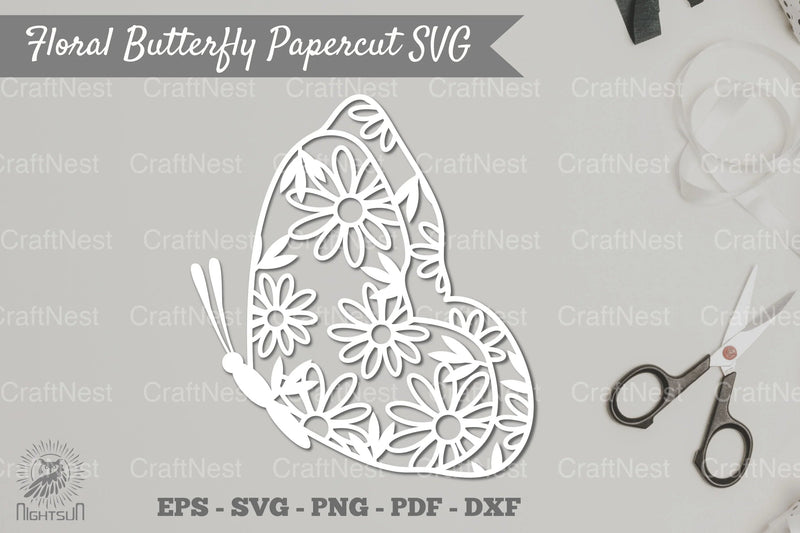 Floral Butterfly Papercut Clipart Bundle - CraftNest - Digital Crafting and Art