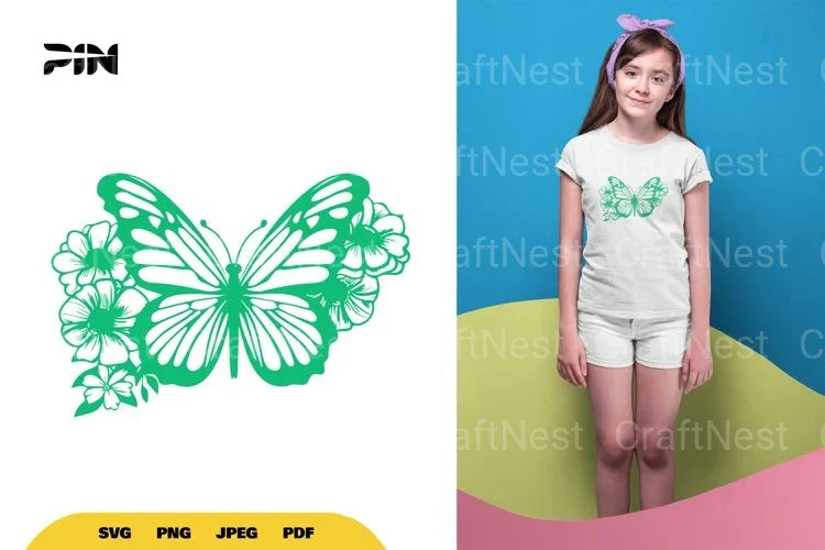 Floral Butterfly SVG Bundle - CraftNest - Digital Crafting and Art