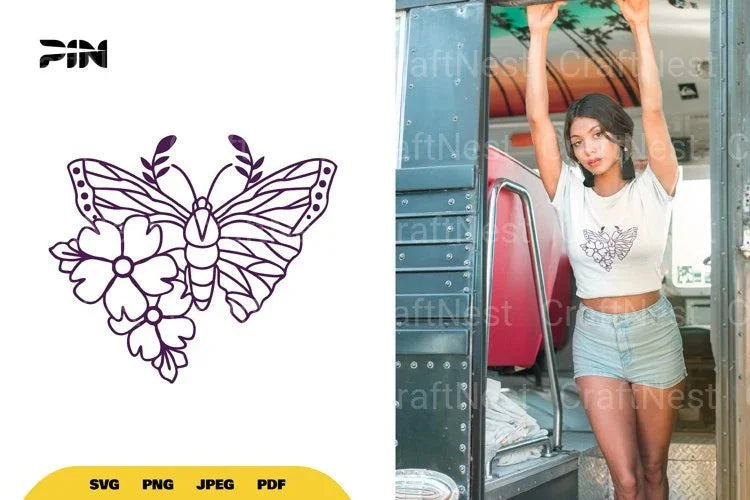 Floral Butterfly SVG Bundle - CraftNest - Digital Crafting and Art