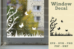 Floral Butterfly Window Decal Clipart Bundle - CraftNest - Digital Crafting and Art