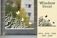 Floral Butterfly Window Decal Clipart Bundle - CraftNest - Digital Crafting and Art