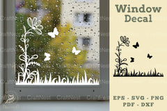 Floral Butterfly Window Decal Clipart Bundle - CraftNest - Digital Crafting and Art