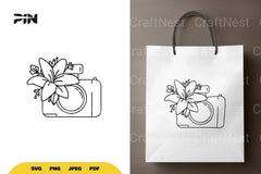 Floral Camera SVG Bundle - CraftNest - Digital Crafting and Art