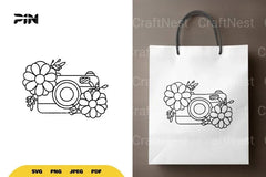 Floral Camera SVG Bundle - CraftNest - Digital Crafting and Art