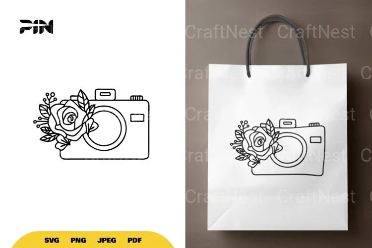 Floral Camera SVG Bundle - CraftNest - Digital Crafting and Art