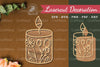 Floral Candle Laser Cut Decoration Clipart Bundle