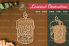 Floral Candle Laser Cut Decoration Clipart Bundle
