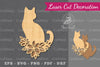 Floral Cat Laser Cut Decoration Clipart Bundle