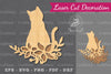 Floral Cat Laser Cut Decoration Clipart Bundle