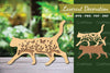 Floral Cat Laser Cut Decoration Clipart Bundle
