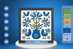 Floral Chicken Folk Art Papercut SVG Bundle - CraftNest - Digital Crafting and Art
